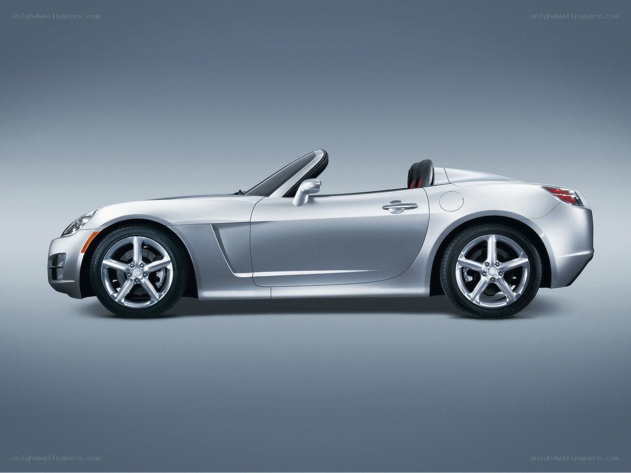 silver convertible sports car