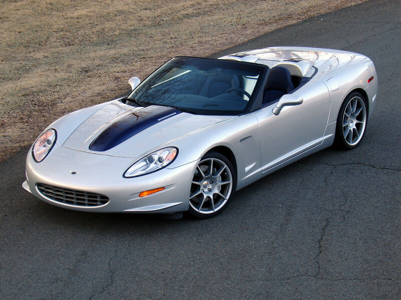 silver convertible sports car