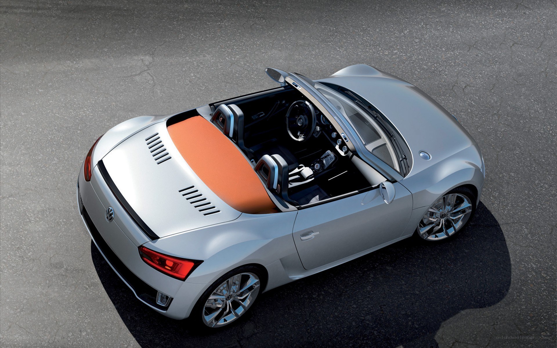 silver convertible sports car