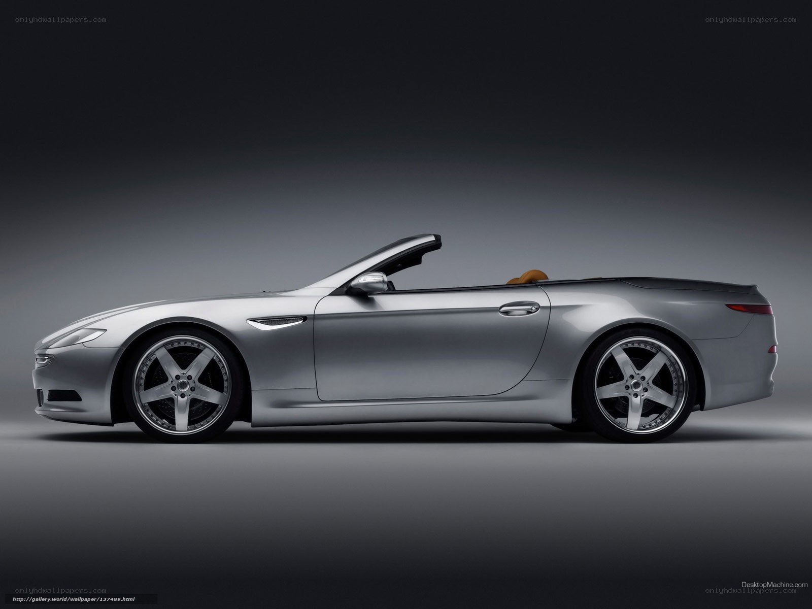silver convertible sports car