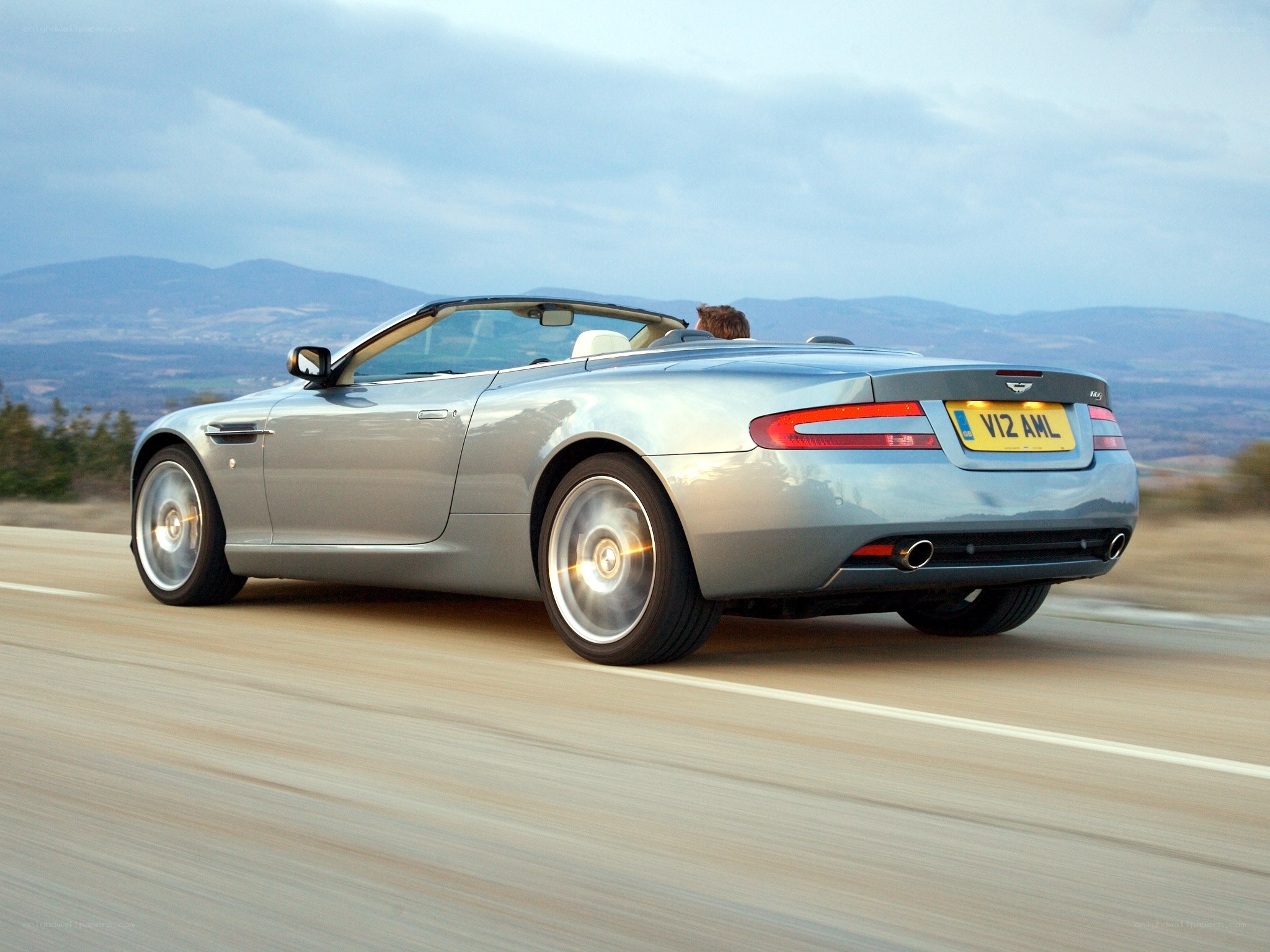 silver convertible sports car