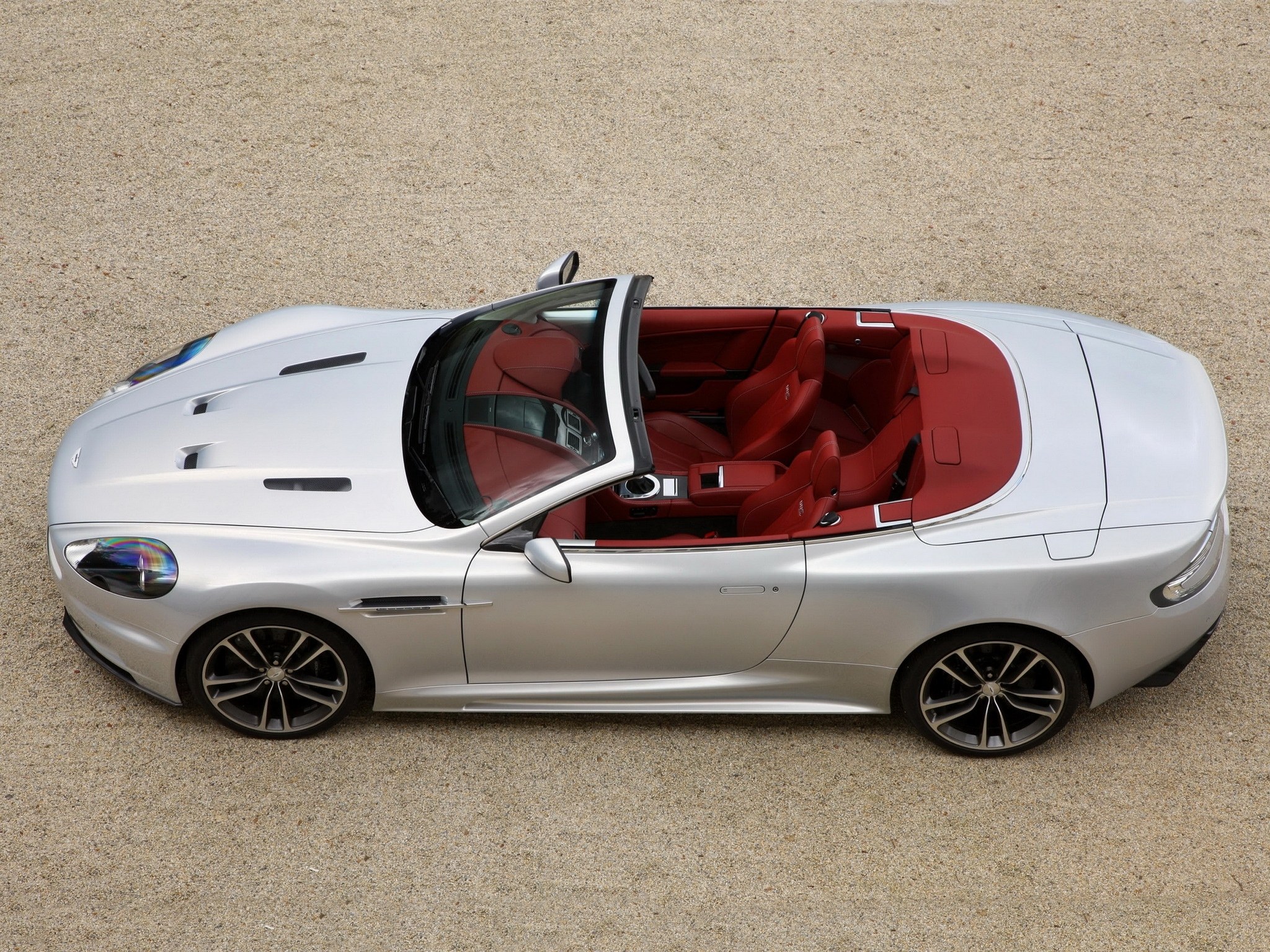 silver convertible sports car