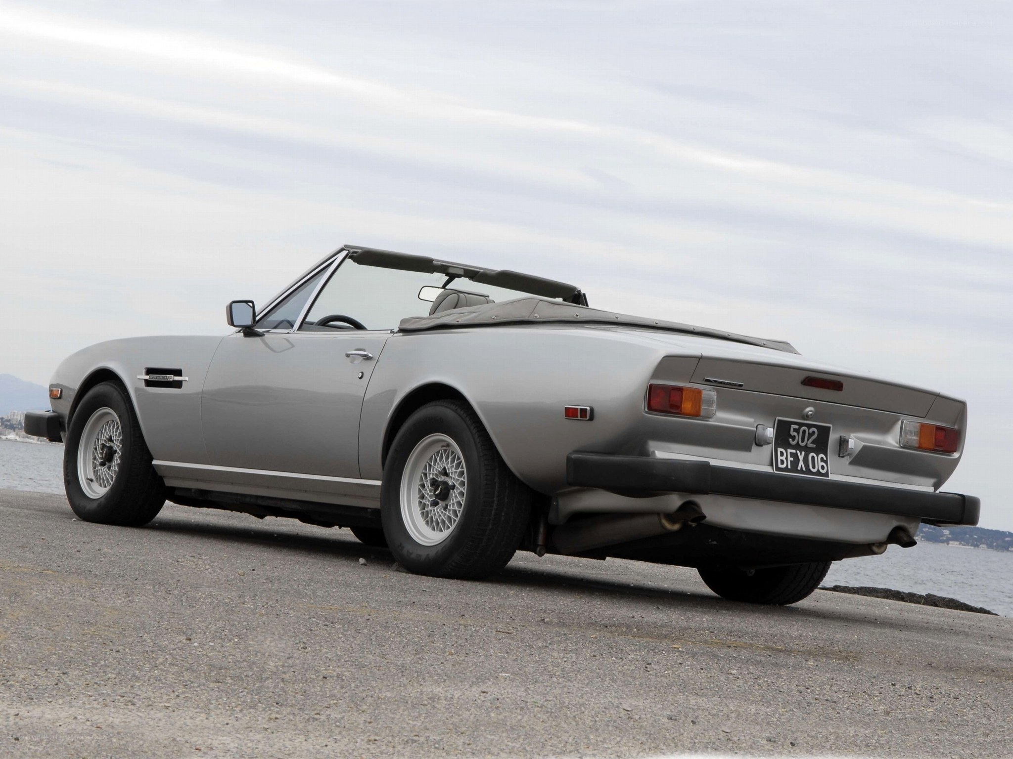 silver convertible sports car