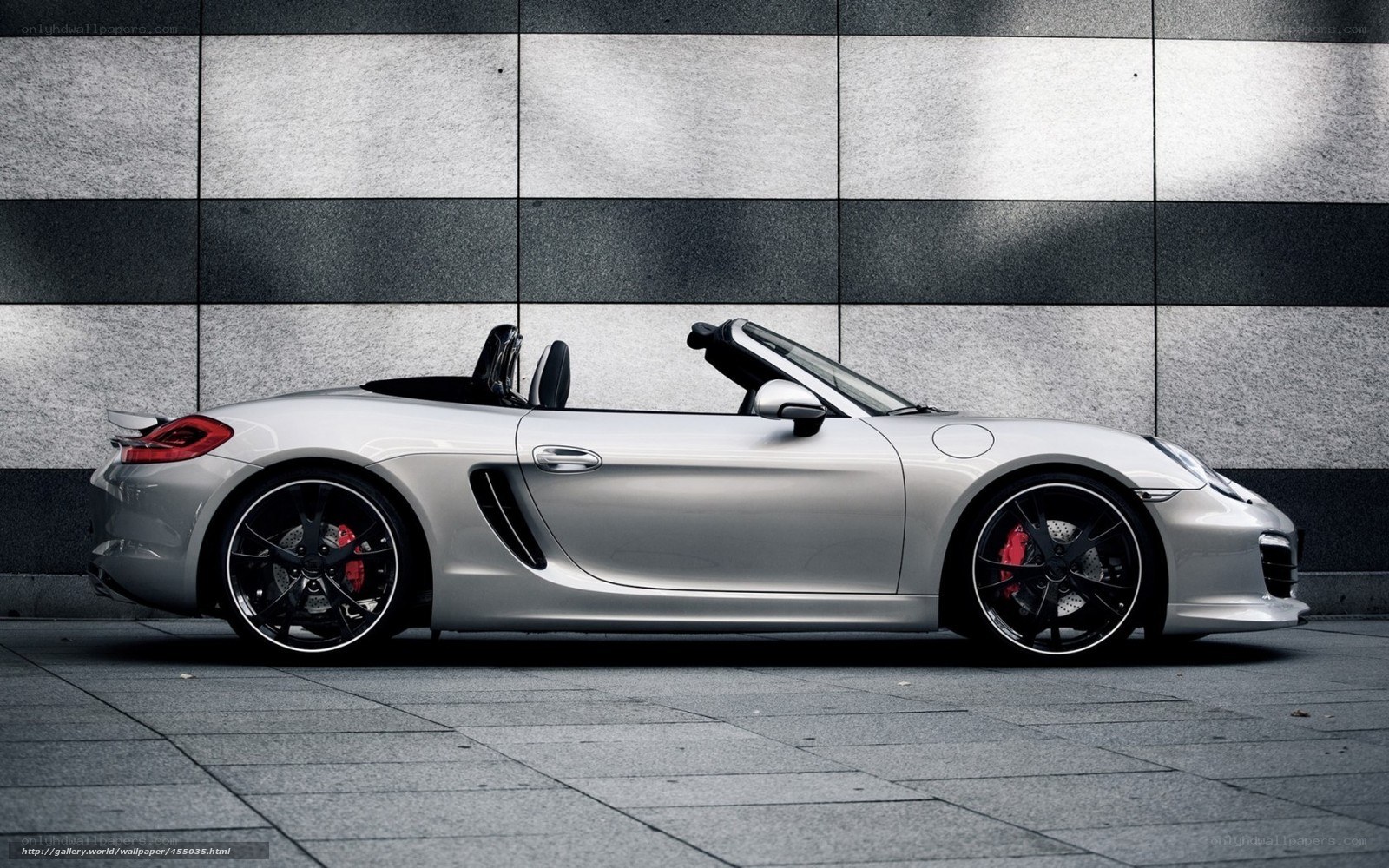 silver convertible sports car