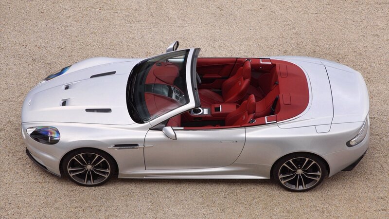 silver convertible sports car