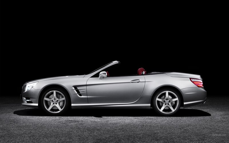 silver convertible sports car