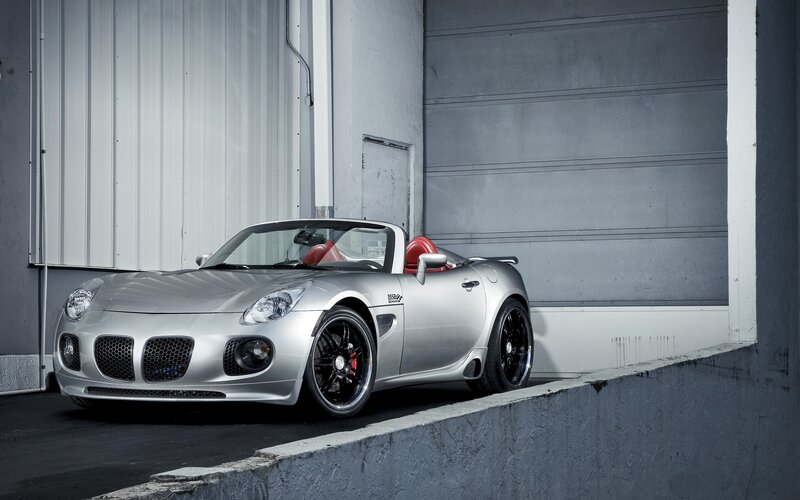 silver convertible sports car