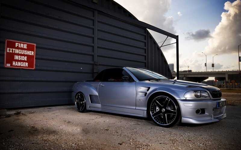 silver convertible sports car