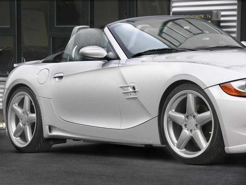 silver convertible sports car