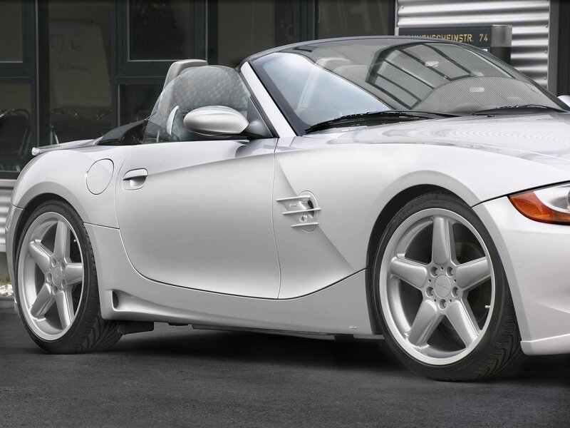 silver convertible sports car