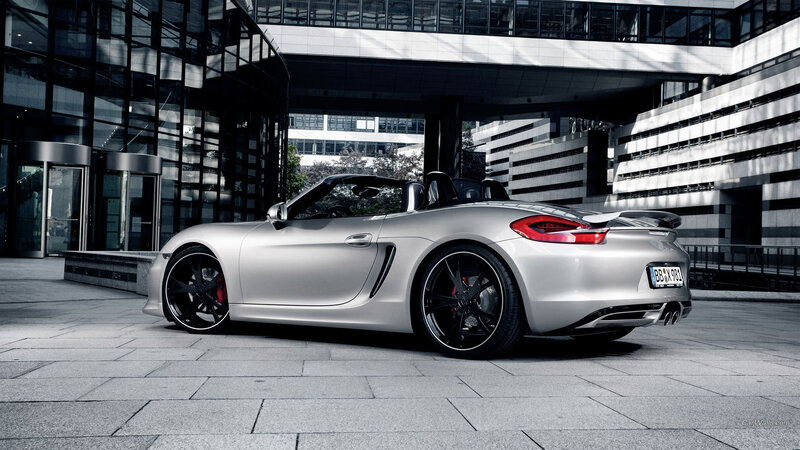 Silver Convertible Sports Car — Dramatic, Afternoon