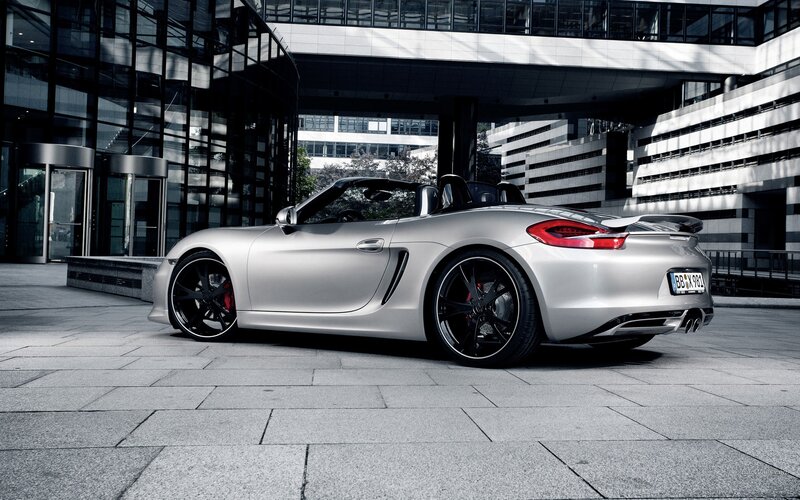 Silver Convertible Sports Car — Gray, Dramatic, Afternoon