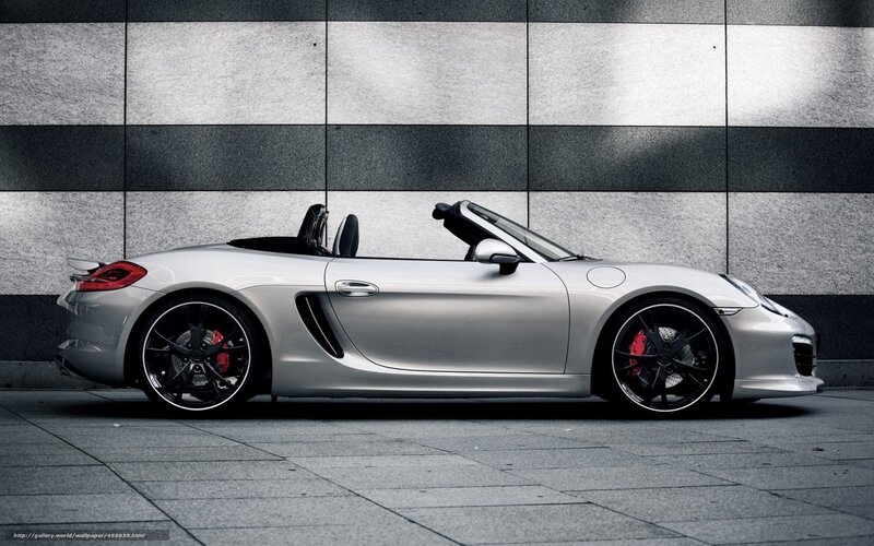Silver Convertible Sports Car — Gray, Dramatic, Photograph, Wall, Tire