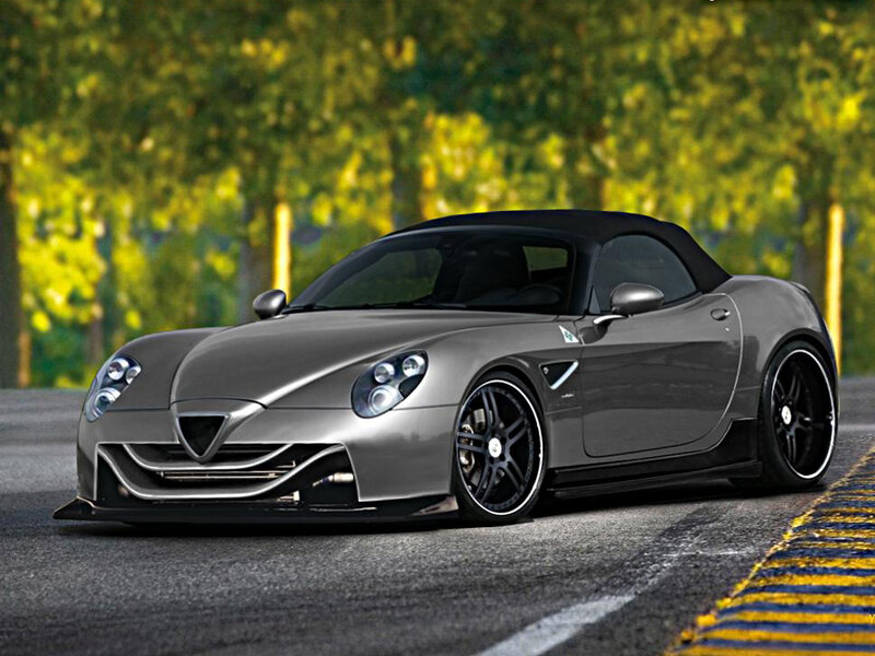 Silver Convertible Sports Car — Gray, Dynamic