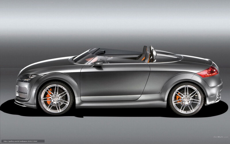Silver Convertible Sports Car — Gray, Sleek