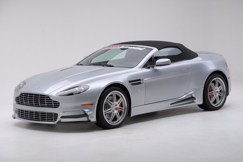 Silver Convertible Sports Car — Neutral, Photograph, Black Soft Top
