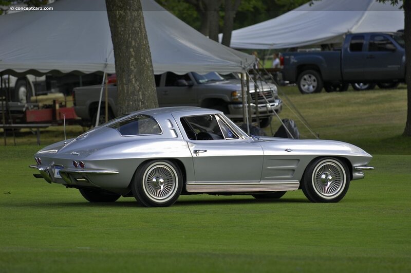 Silver Corvette Car — Calm, Afternoon, Photograph, Tent