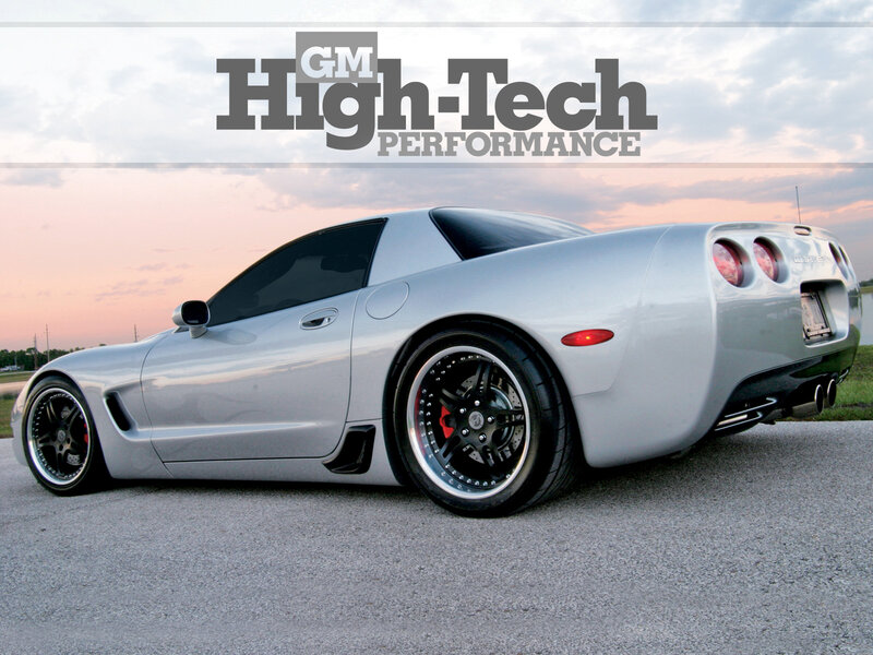 Silver Corvette Car — Dramatic, Sunset
