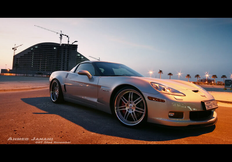 Silver Corvette Car — Dramatic