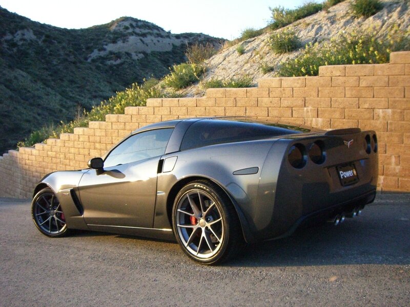 Silver Corvette Car — Gray, Calm, Sunset