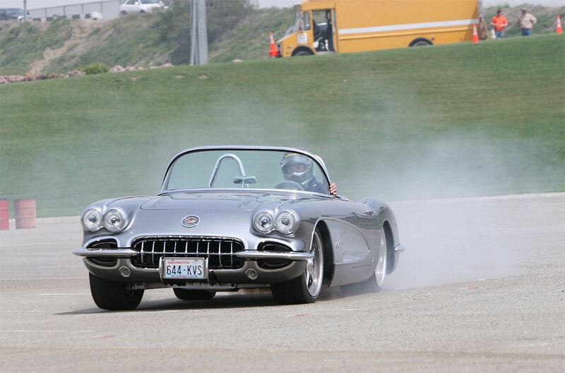 Silver Corvette Car — Gray, Dynamic