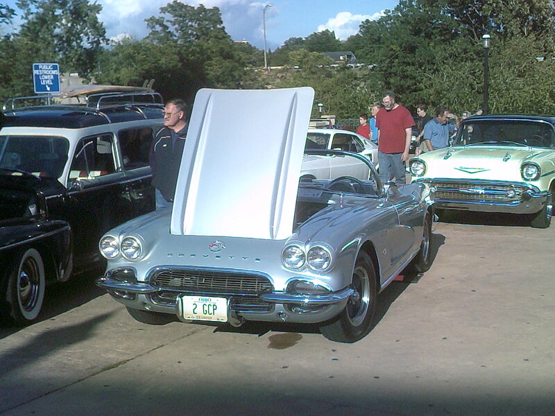 Silver Corvette Car — Outdoor, Afternoon, Photograph