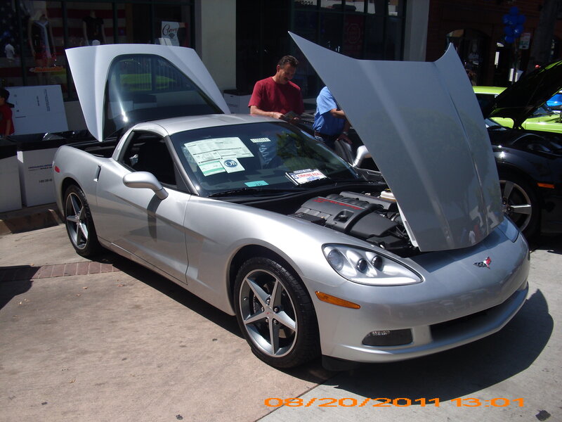 Silver Corvette Car — Outdoor, Afternoon