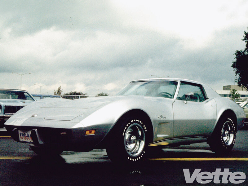 Silver Corvette Car — Overcast