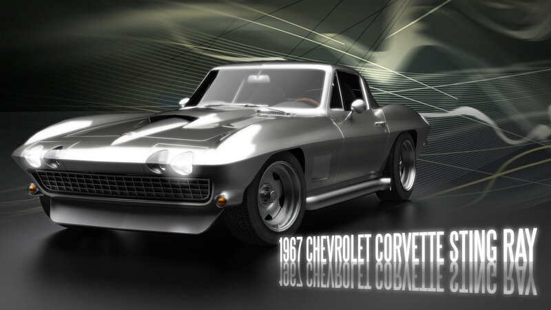 Silver Corvette Car
