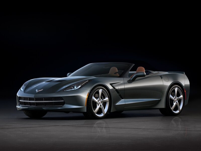 Silver Corvette Convertible