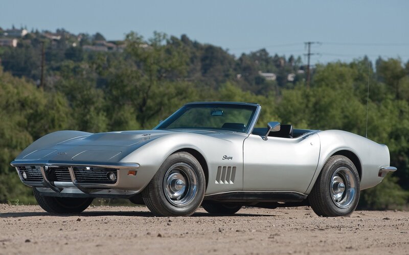 silver corvette convertible