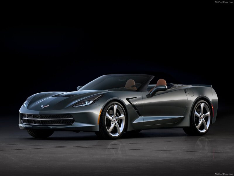 Silver Corvette Convertible — Gray, Dramatic