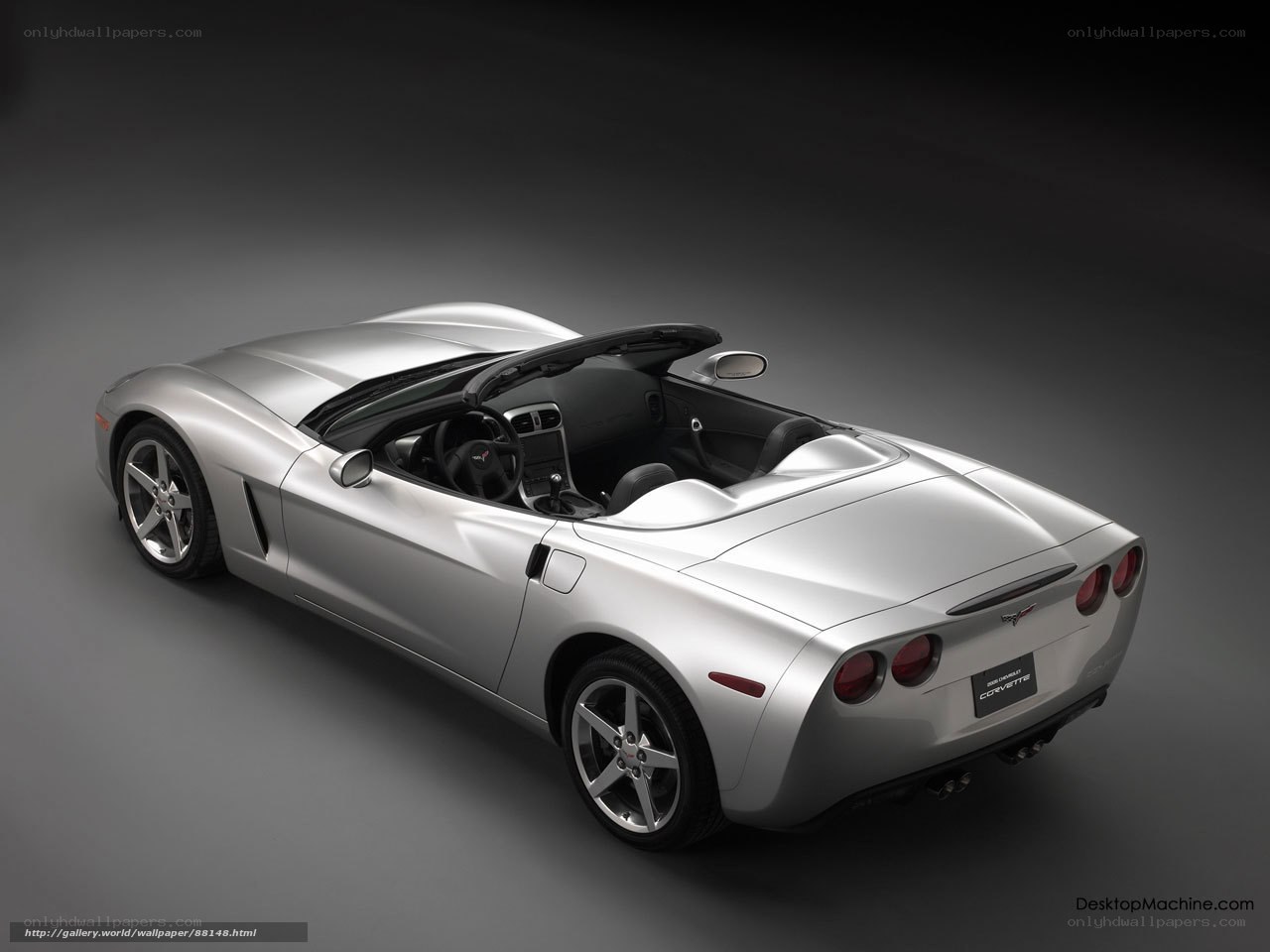 silver corvette convertible