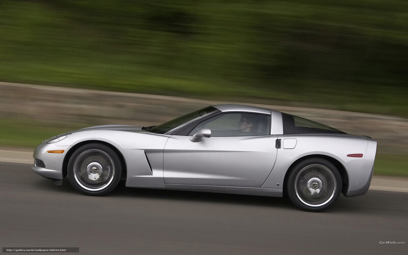silver corvette in motion