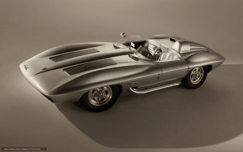 Silver Corvette race car