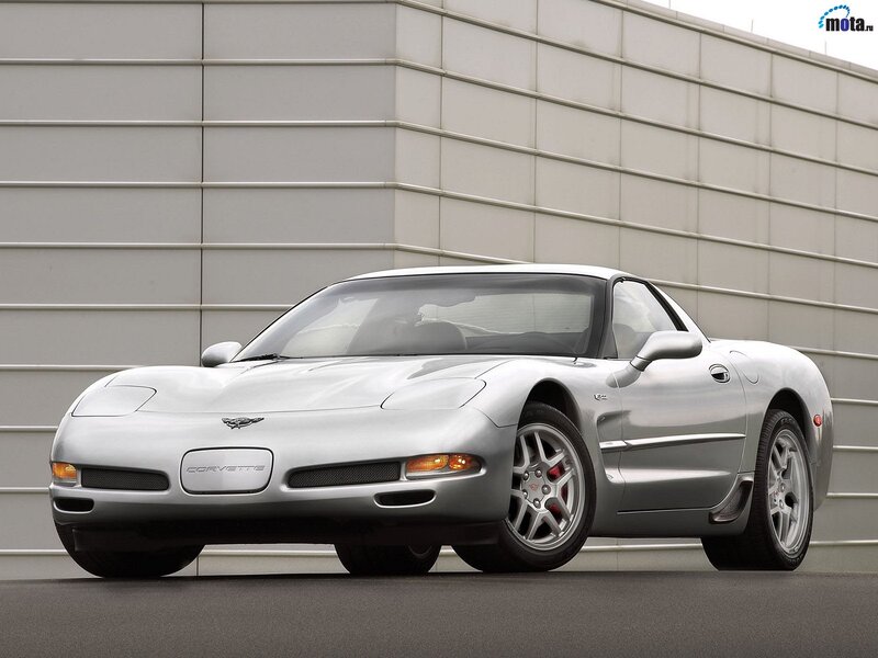 silver corvette sports car