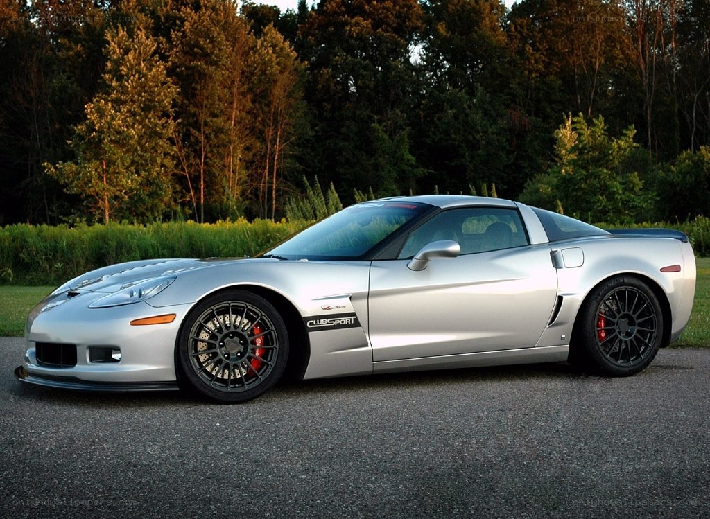 silver corvette sports car