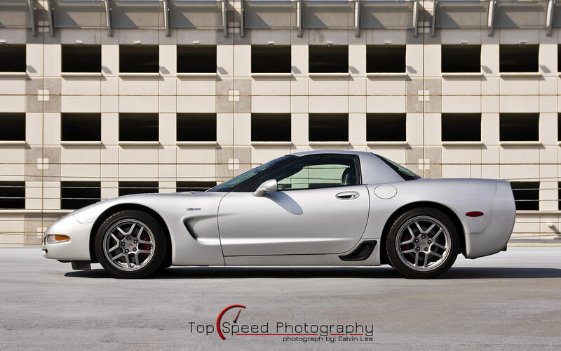 silver corvette sports car
