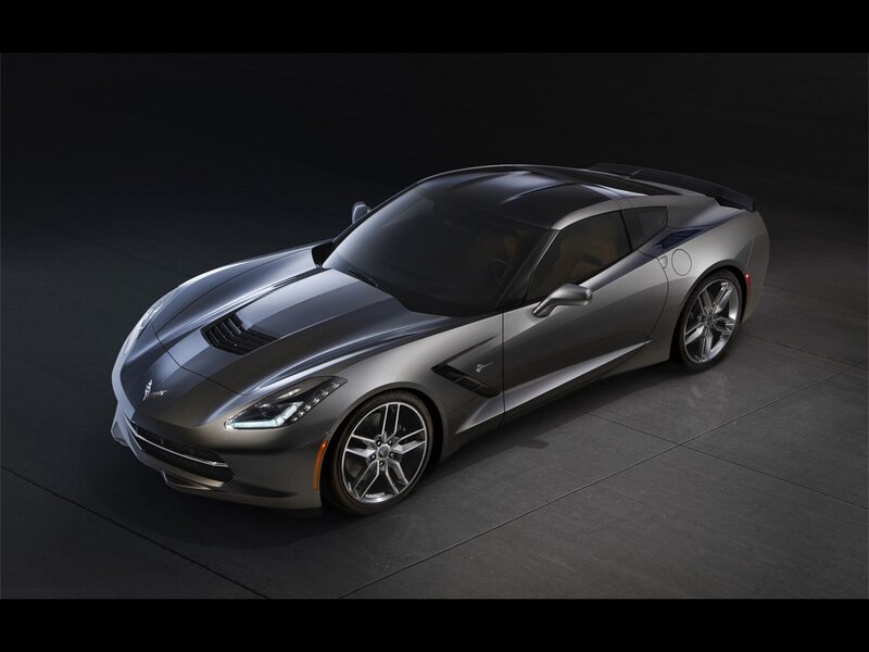 Silver Corvette Sports Car — Gray, Dramatic, Photograph, Wheels, Windows, Black