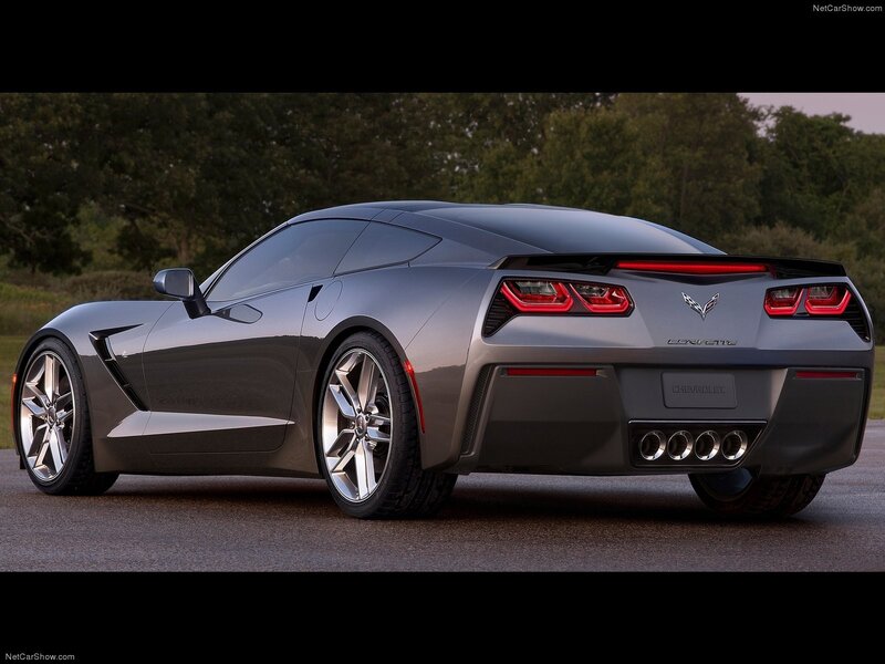 Silver Corvette Sports Car — Gray, Dramatic, Sunset
