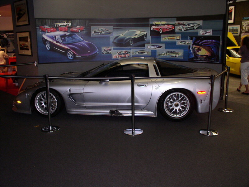 Silver Corvette Sports Car — Neutral, Photograph, Car Display