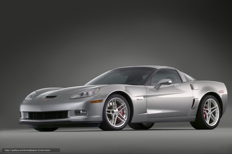 Silver Corvette sports car