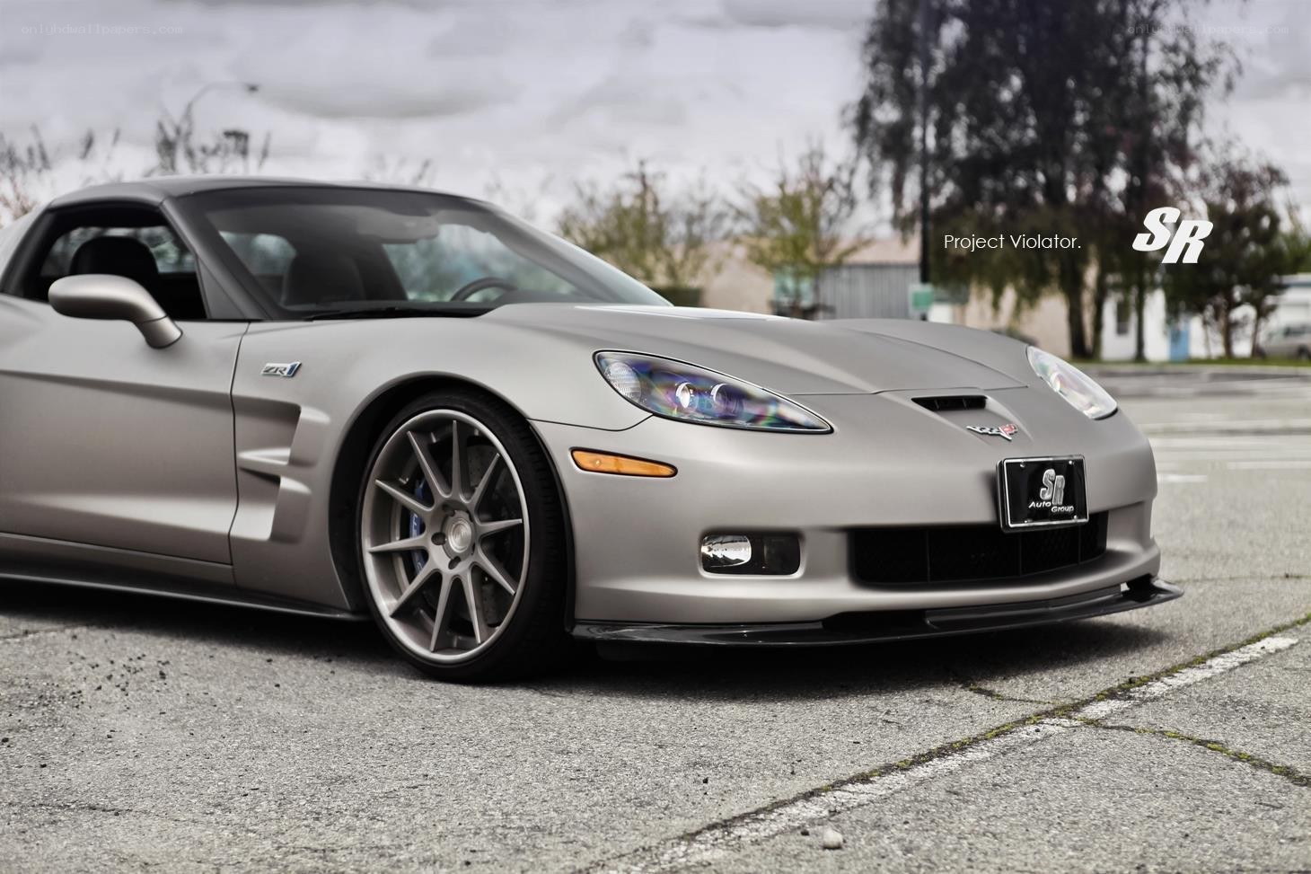 silver corvette zr1 car