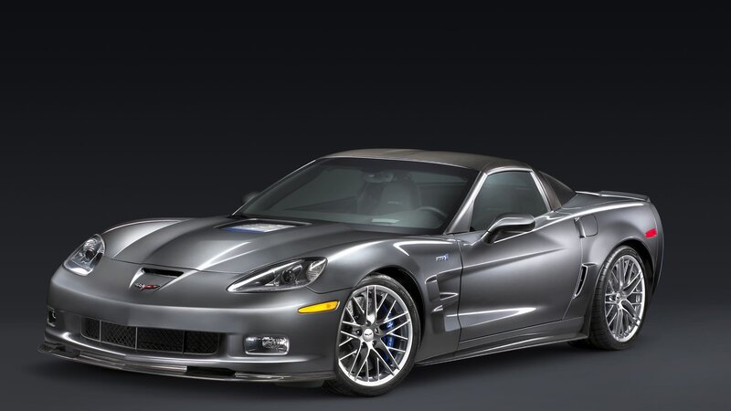 silver corvette zr1 sports car