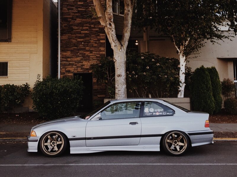 Silver Coupe Car — Calm, Sunset, Photograph