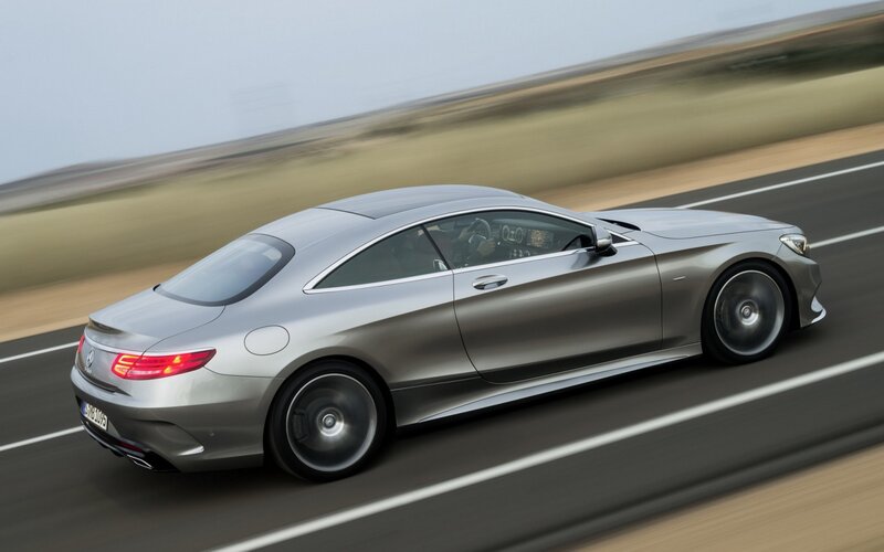 Silver Coupe Car — Dynamic, Afternoon, Photograph, Road