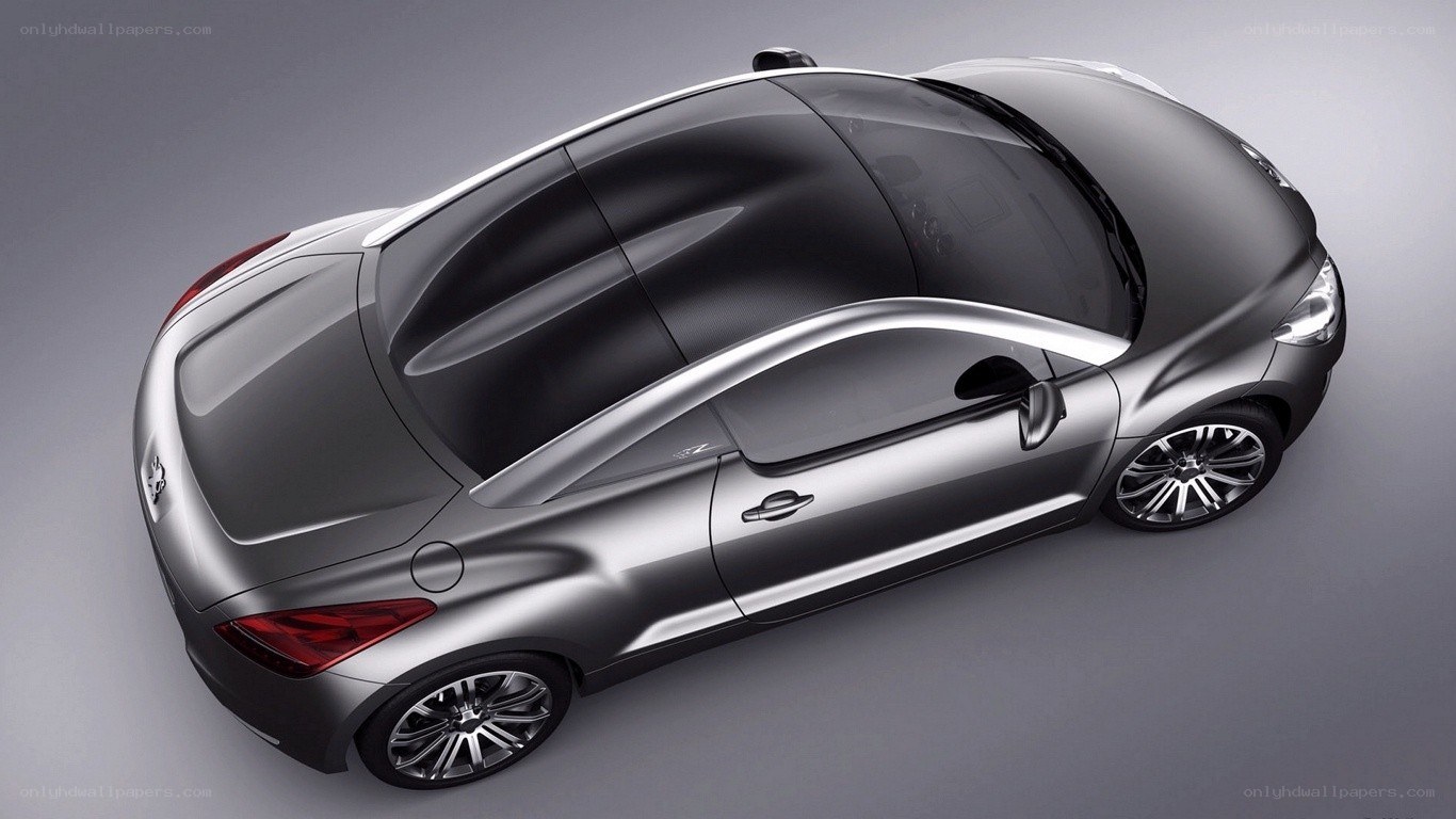 silver coupe car from above