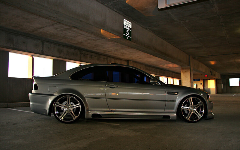 Silver Coupe Car — Gray, Dramatic