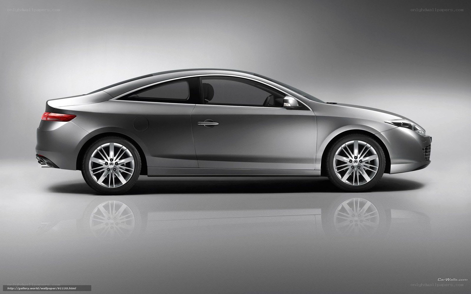silver coupe car side view
