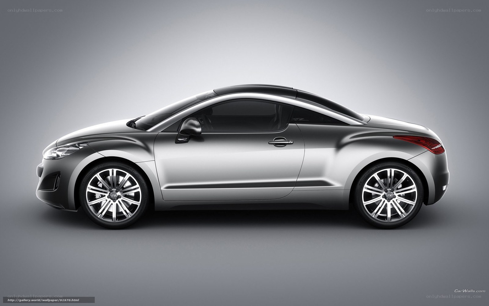 silver coupe car side view